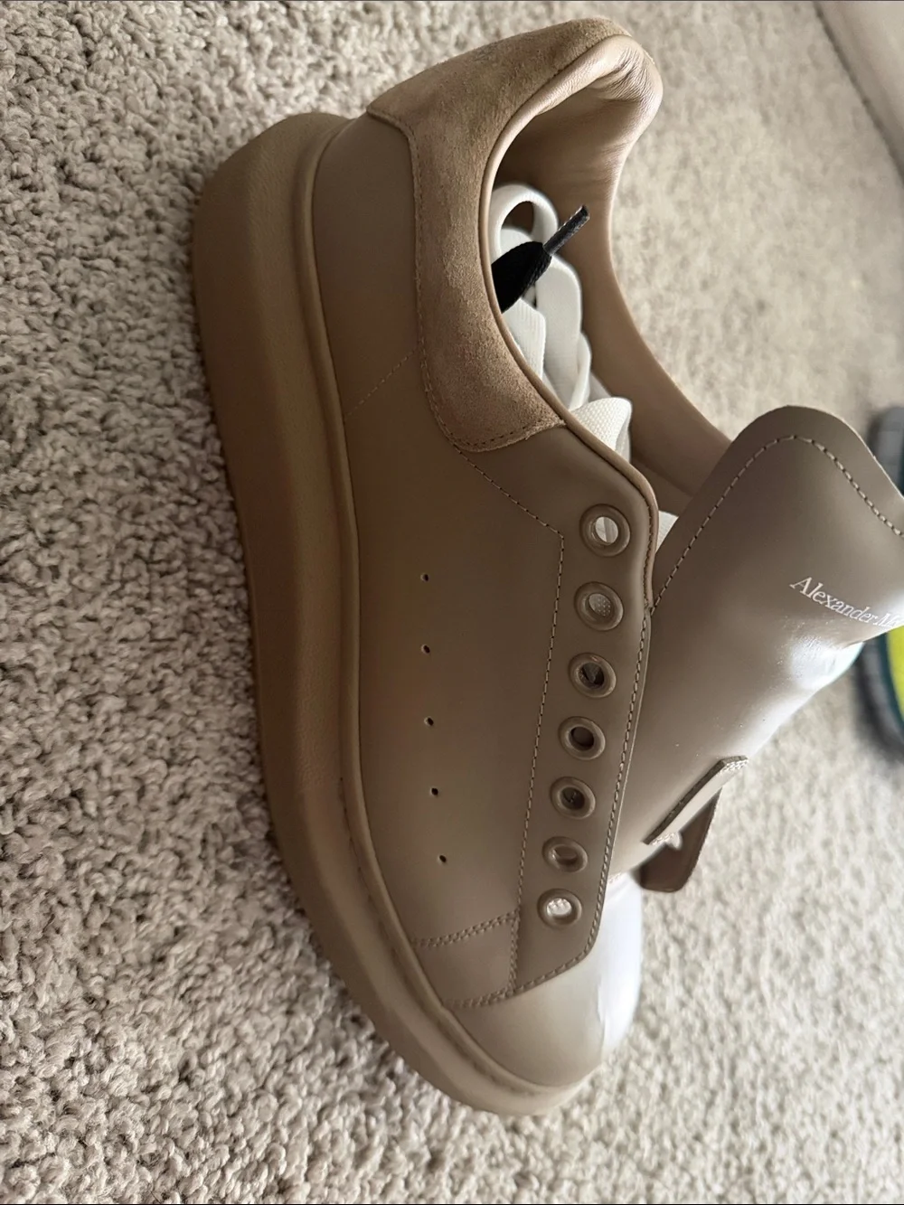 Alexander McQueen Men’s Low-Top Sneaker in Beige